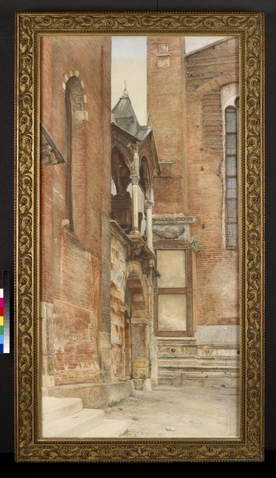 Das Castelbarco-Grabmal, Verona, Italien, Mai-August 1869 von John Wharlton Bunney